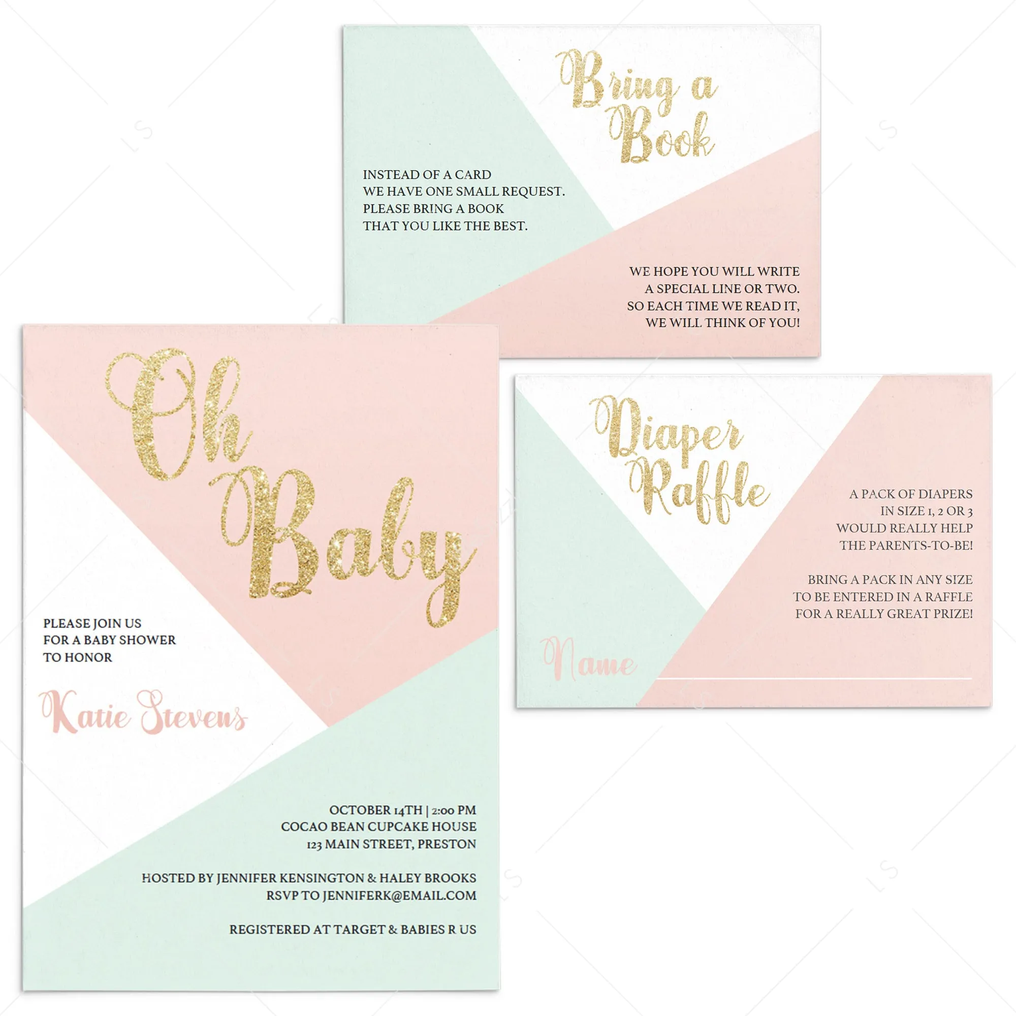 Pastel Baby Shower Invitation Kit Templates
