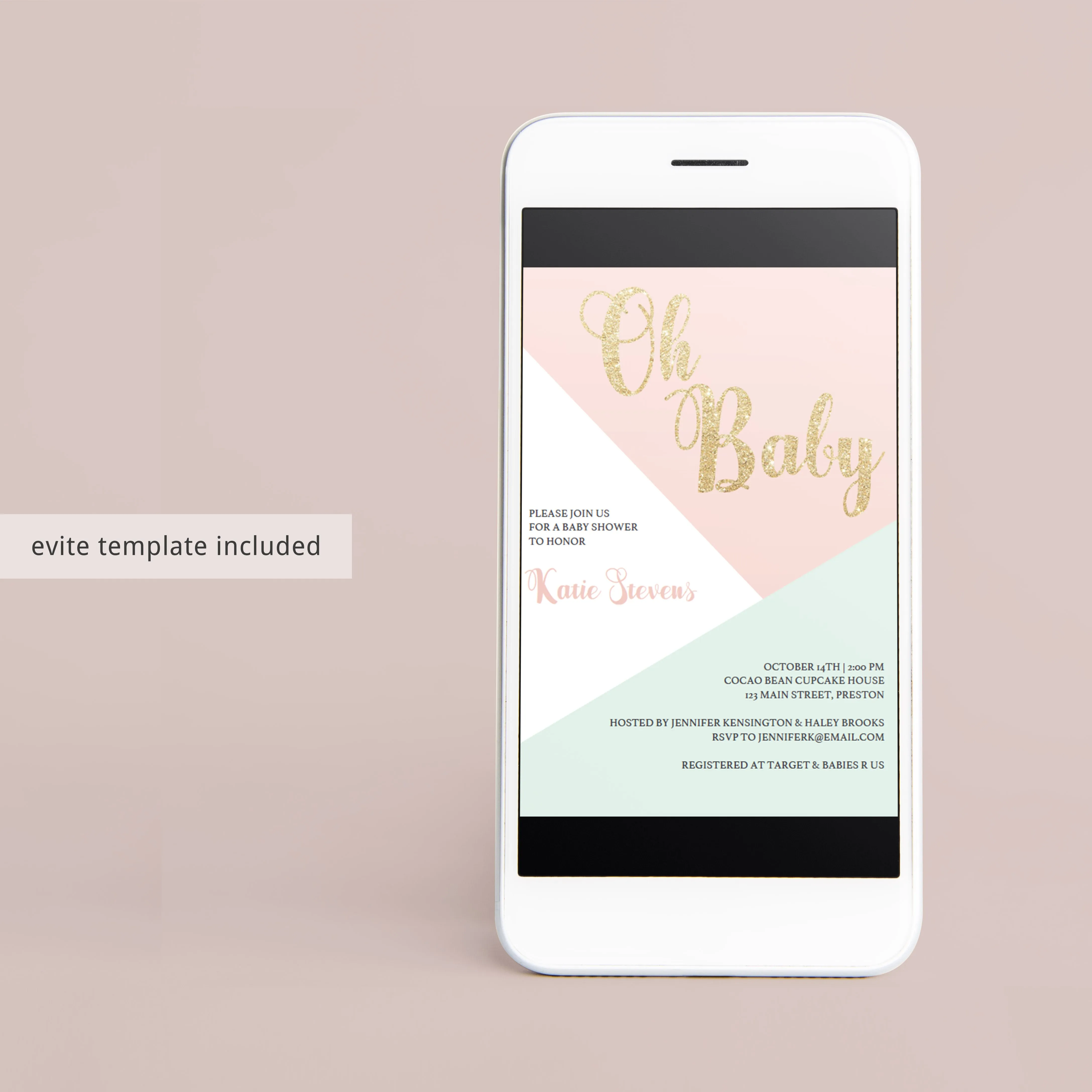 Pastel Baby Shower Invitation Kit Templates