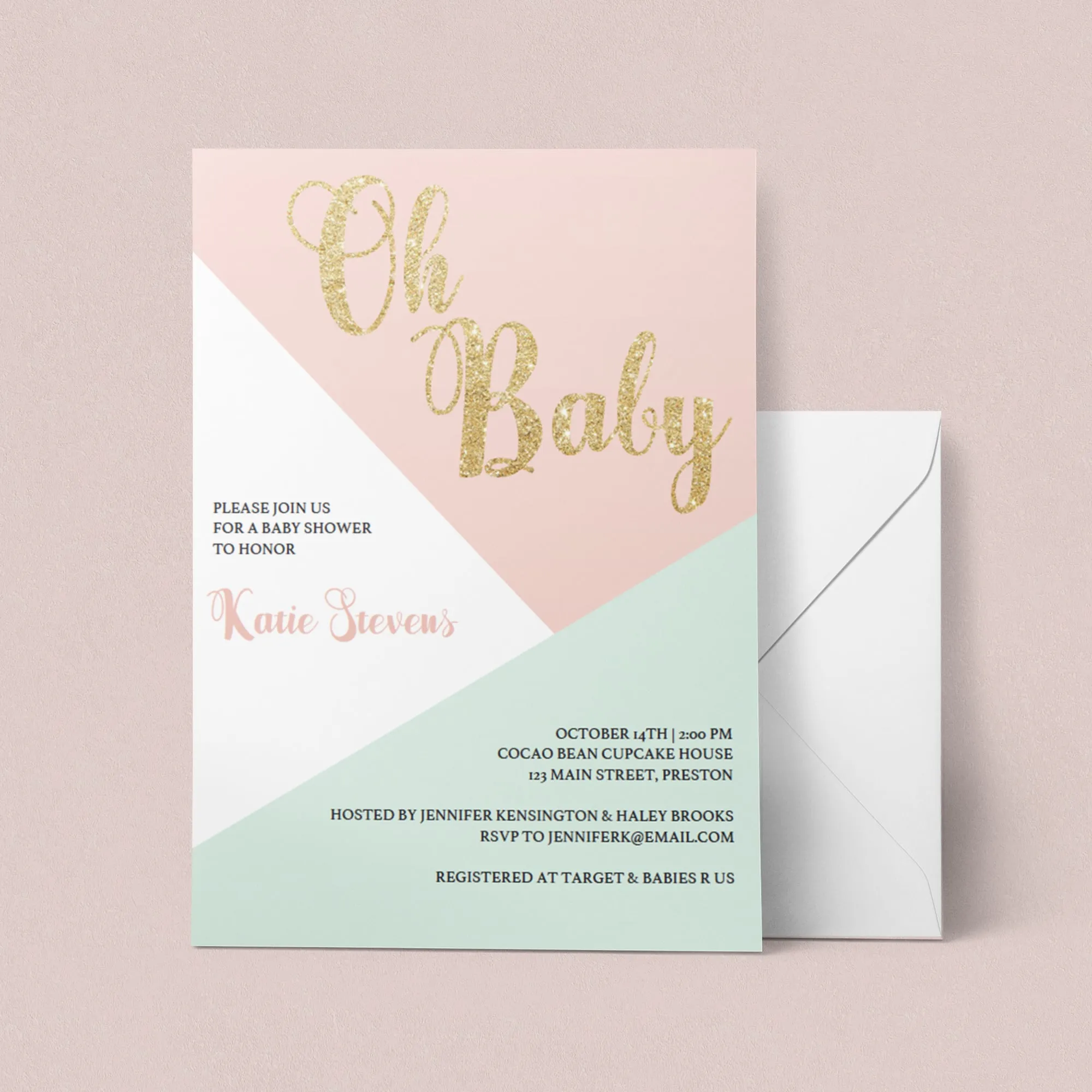 Pastel Baby Shower Invitation Kit Templates