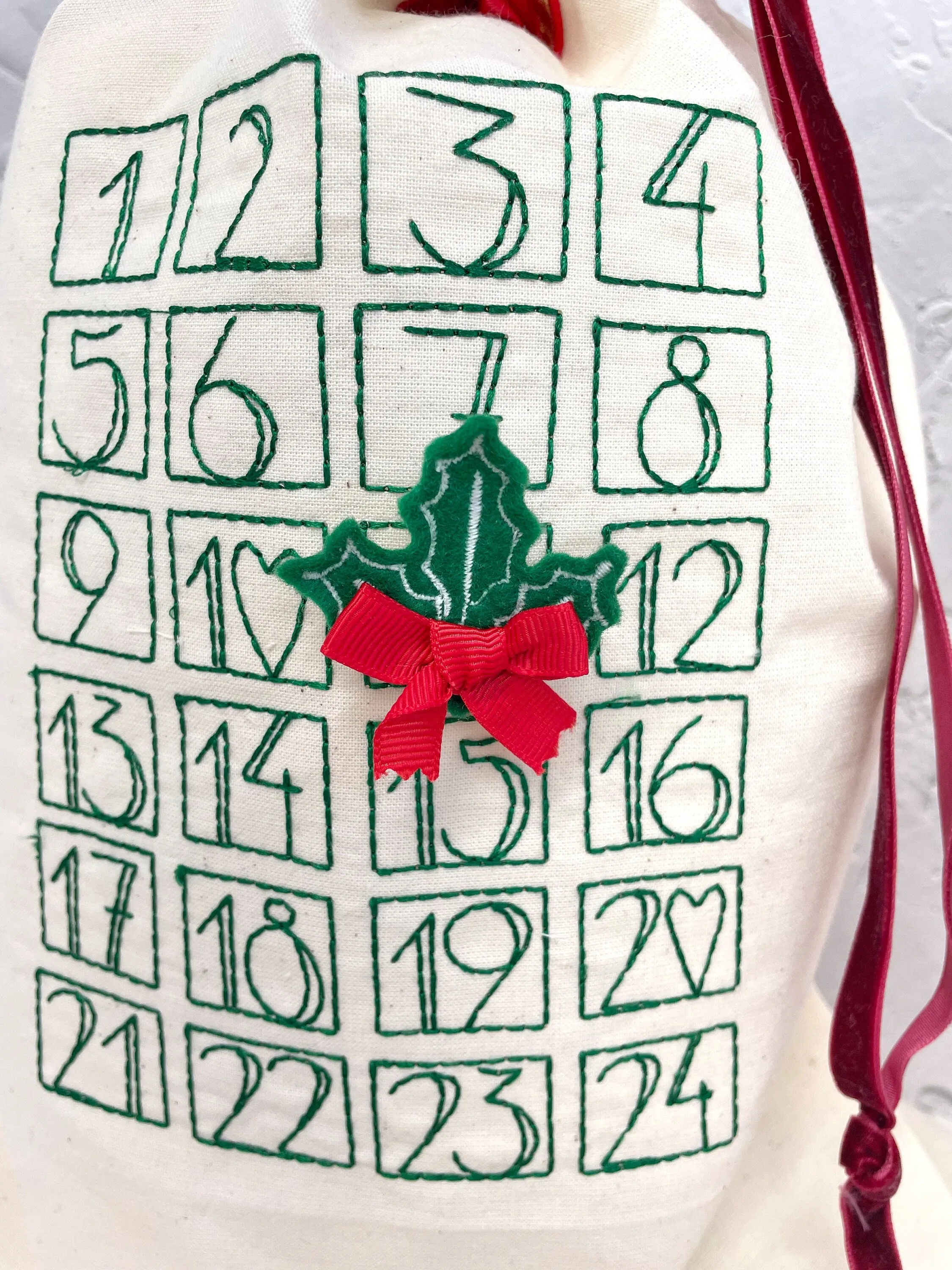 Personalised Advent Calendar sack