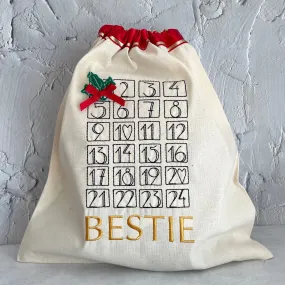 Personalised Advent Calendar sack