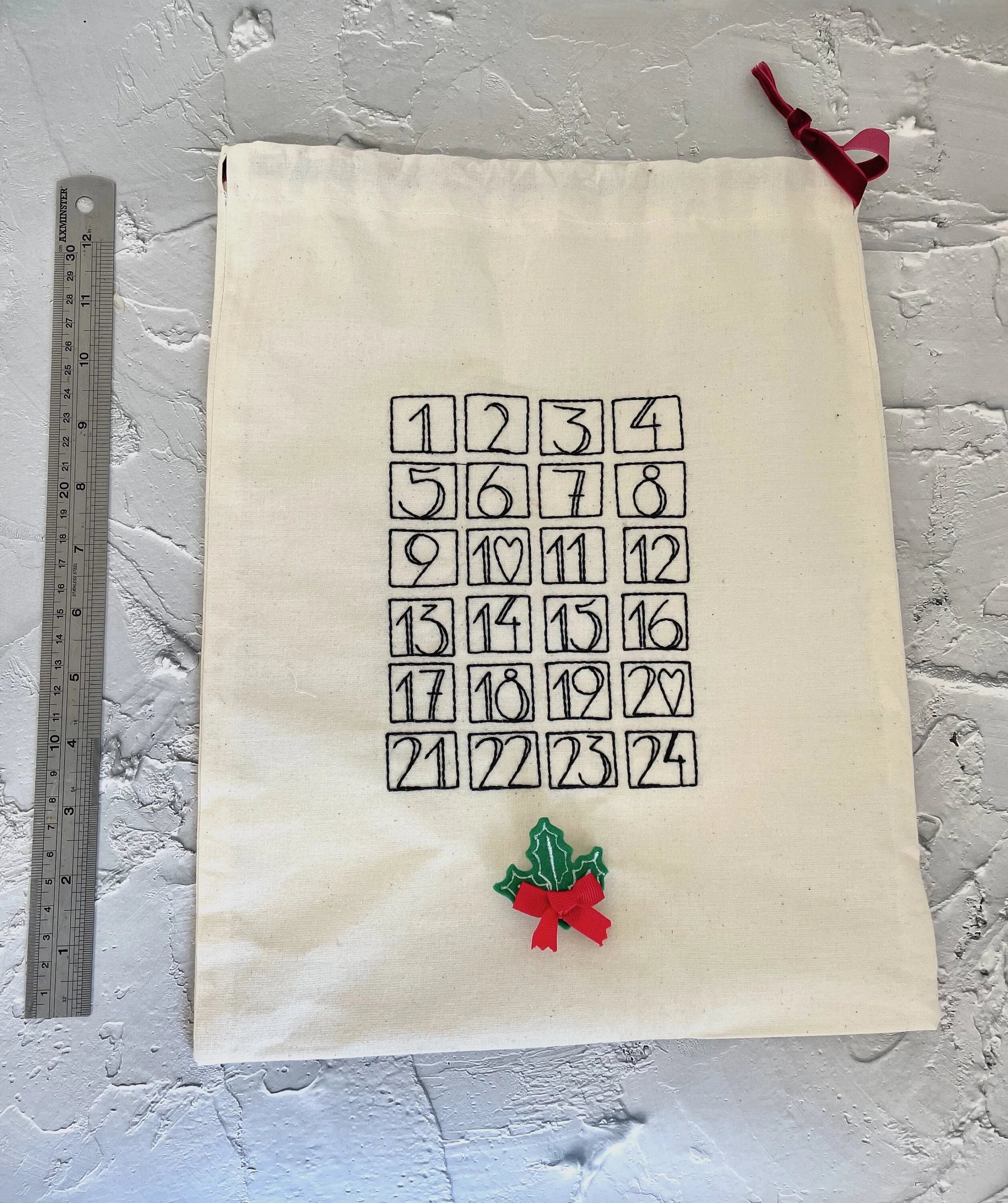 Personalised Advent Calendar sack