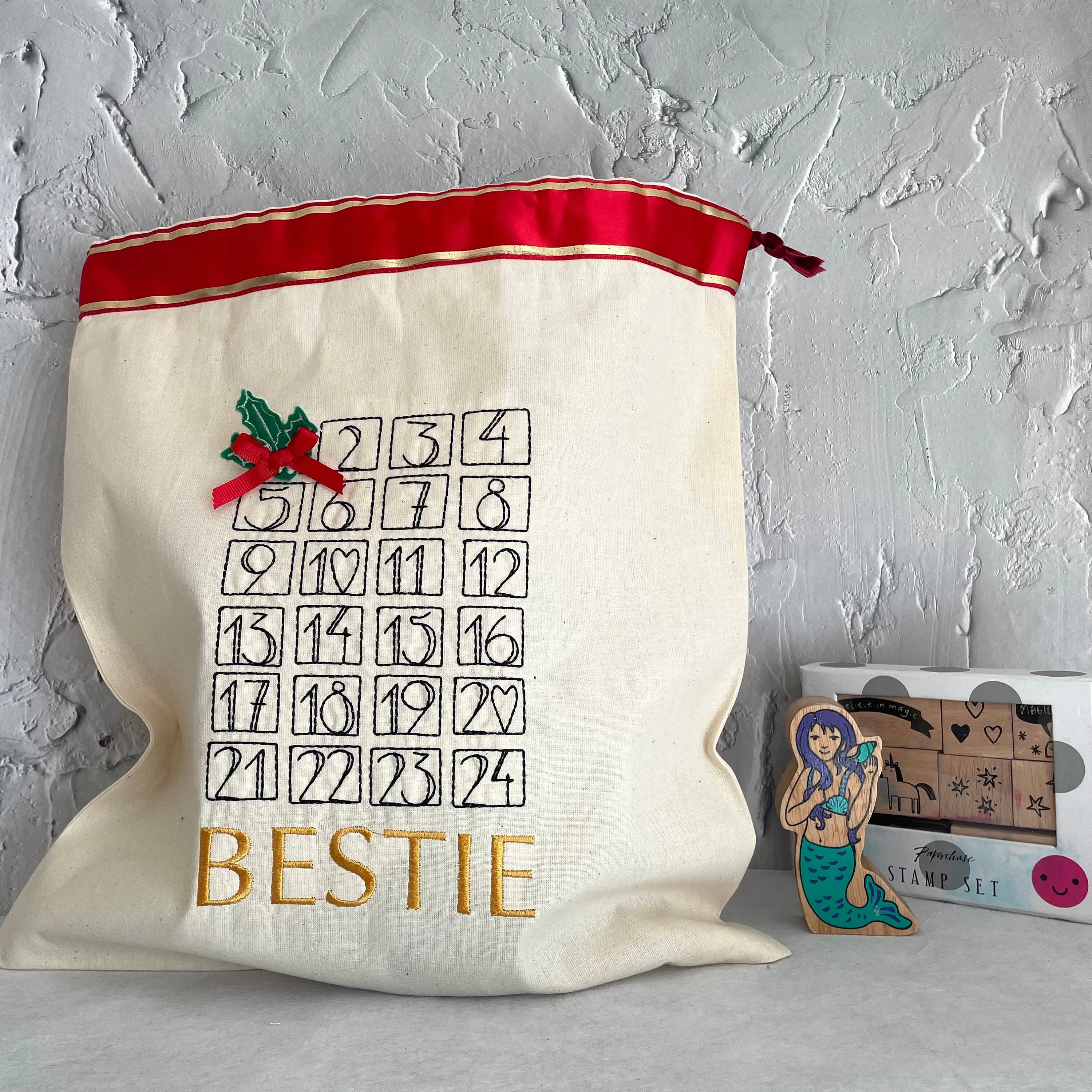 Personalised Advent Calendar sack