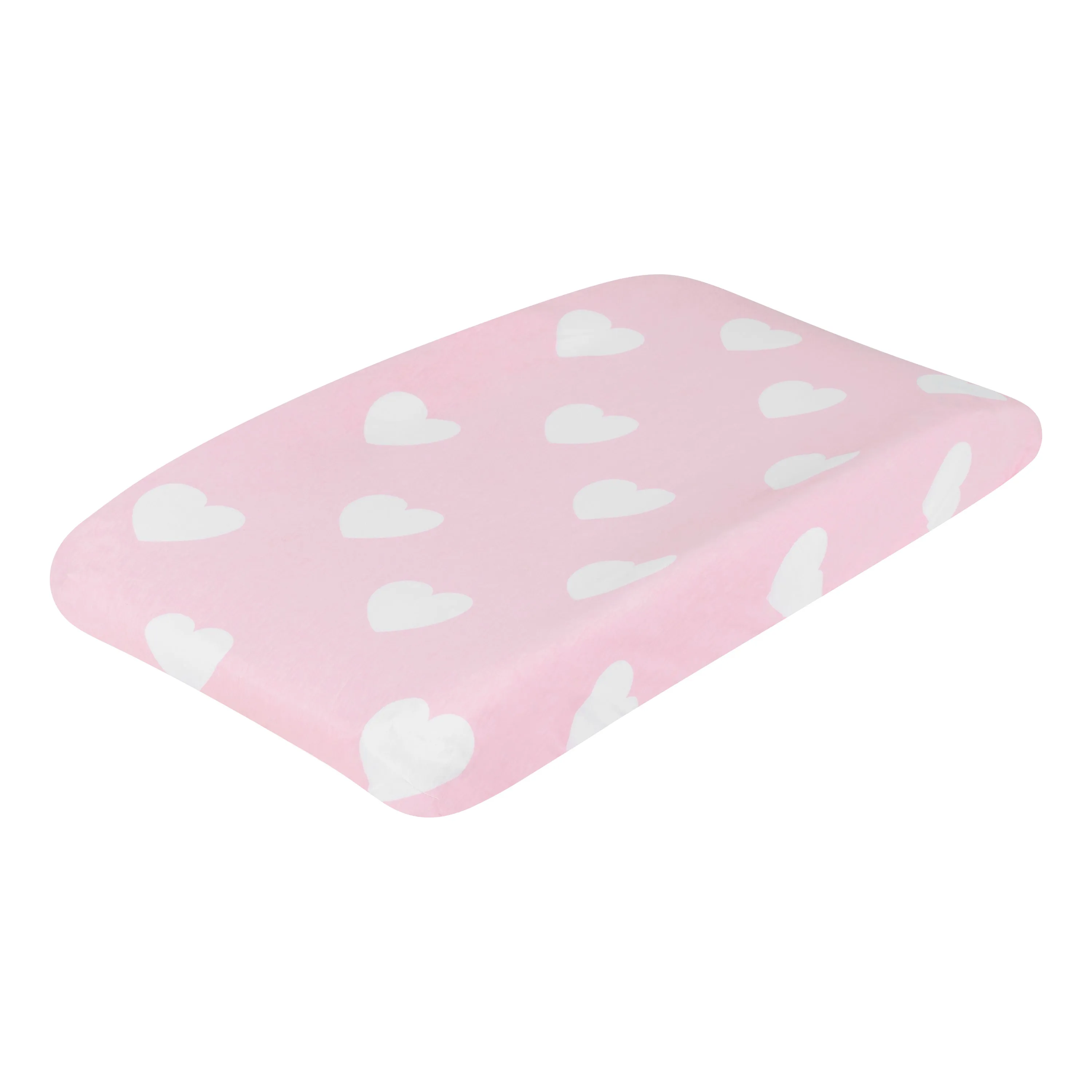 Pink/White Hearts and Dots 2 Pack Changing Pad Cover