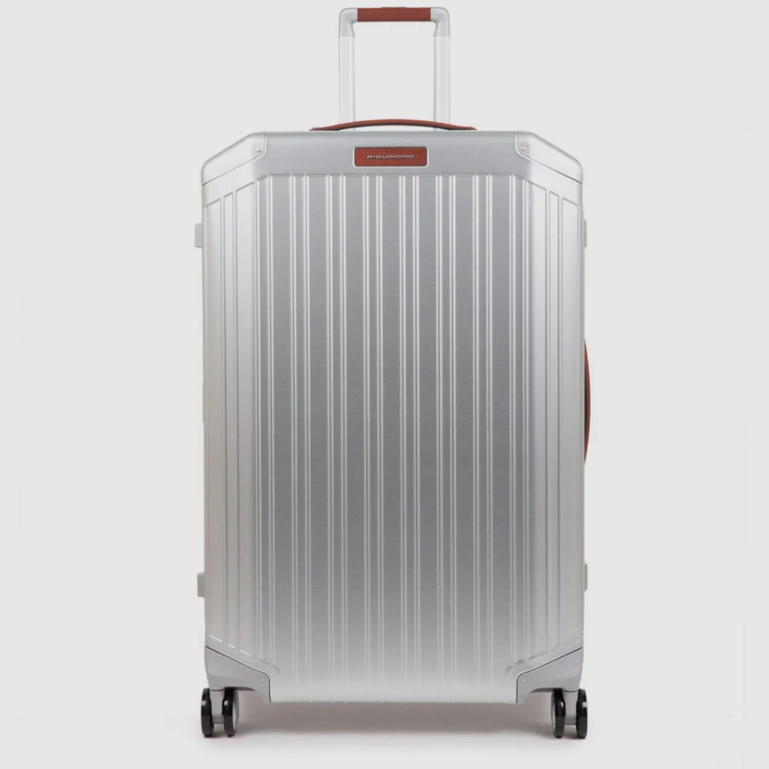 Piquadro Piqalu 79Cm Hardcase 4 Double Wheel Large Check-In Luggage Trolley Grey - Bv4428Alu/Grcu