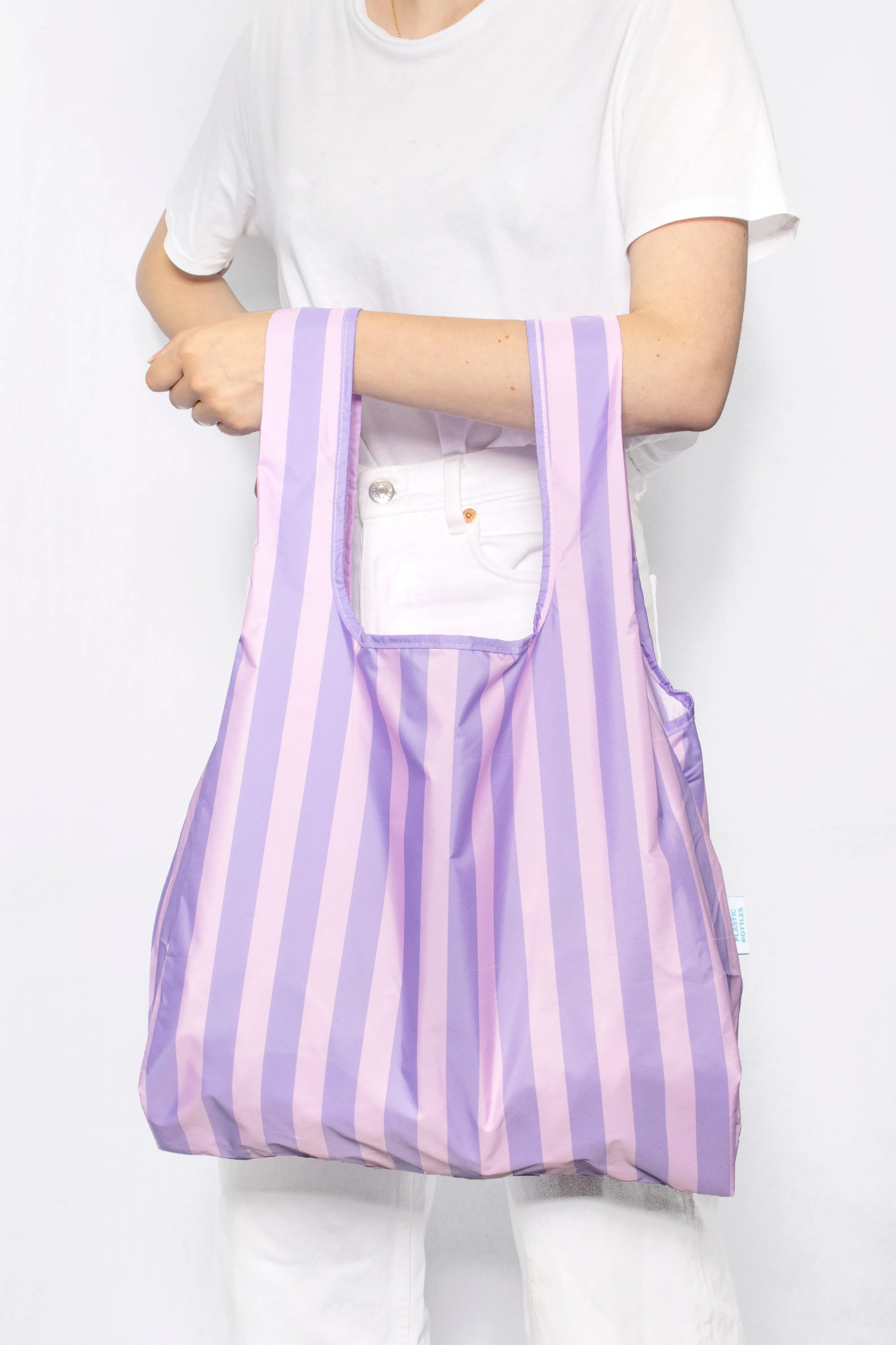 Purple Stripes | Medium Reusable Bag
