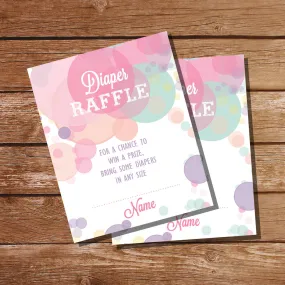 Ready To Pop Baby Shower Diaper Raffle Cards