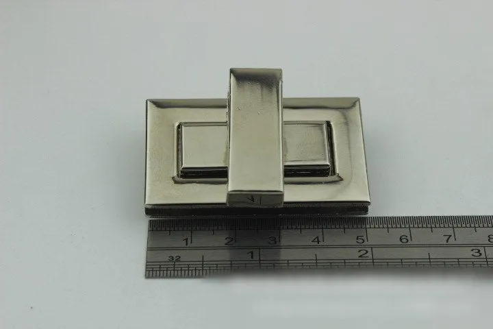 Rectangle Twist Turn Lock Bag Hardware Gold Silver Gunmetal Bronze Handmade Purse Handbag Making Metal 32 44 50 mm Supplies