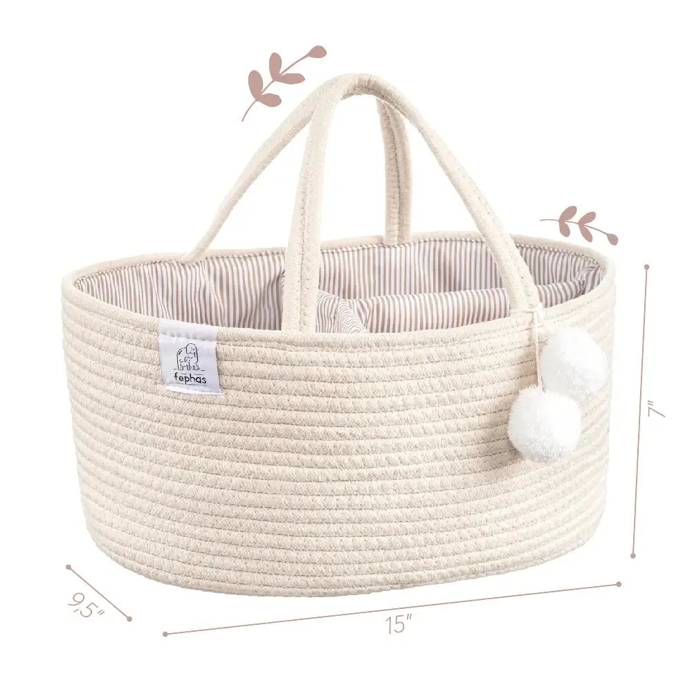 Rope Diaper Caddy - Beige