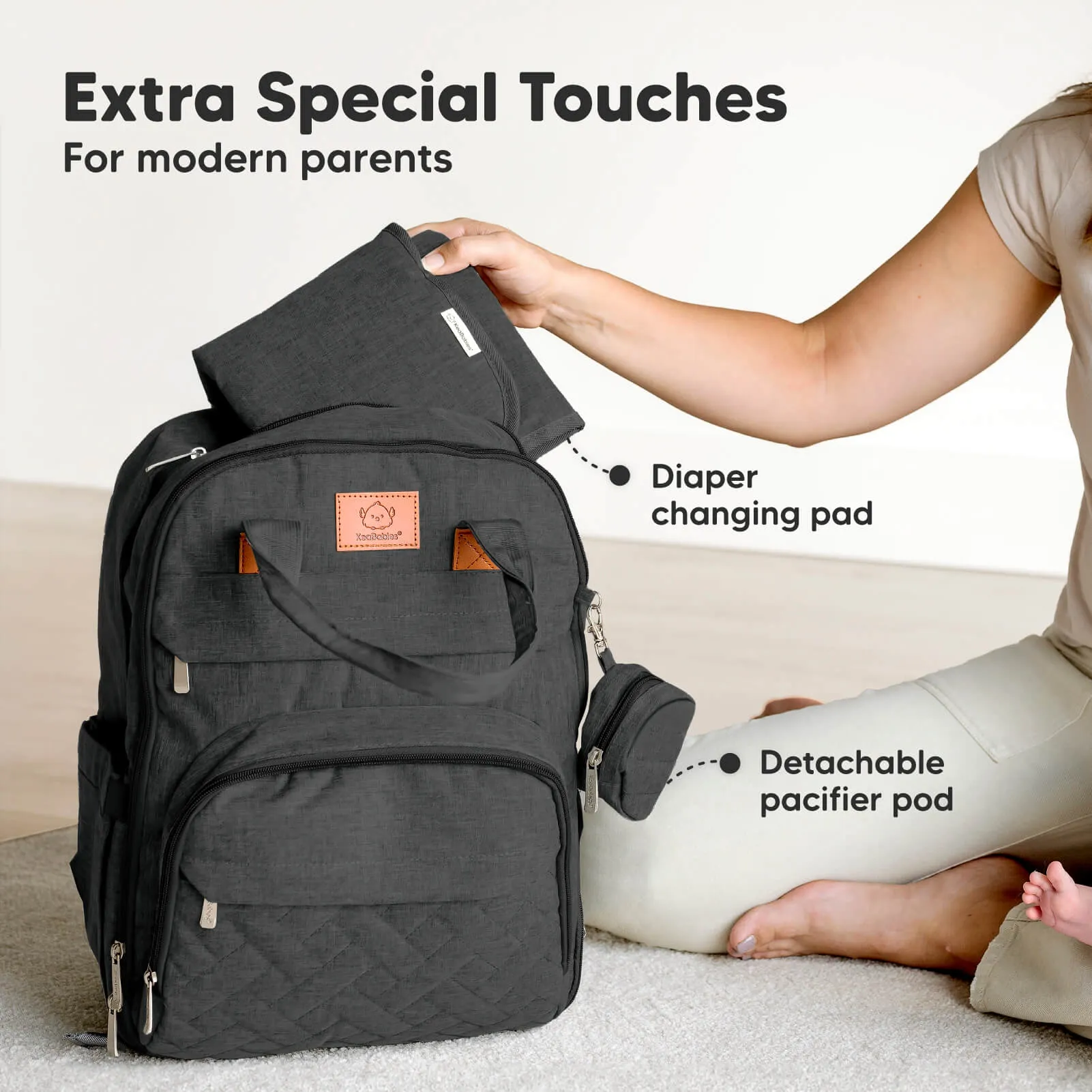 Rove Diaper Bag (Charcoal)