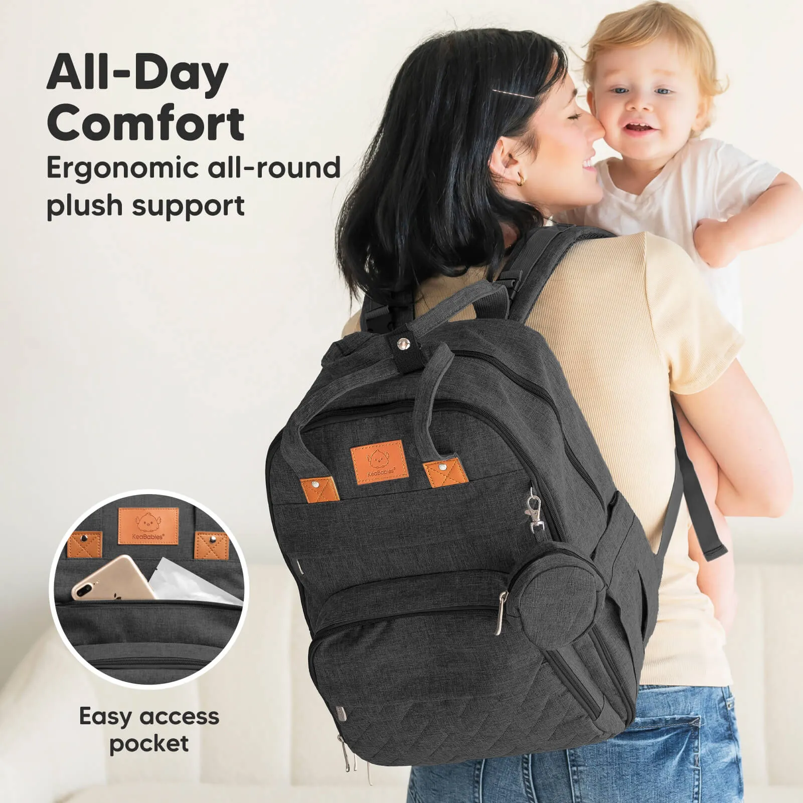 Rove Diaper Bag (Charcoal)