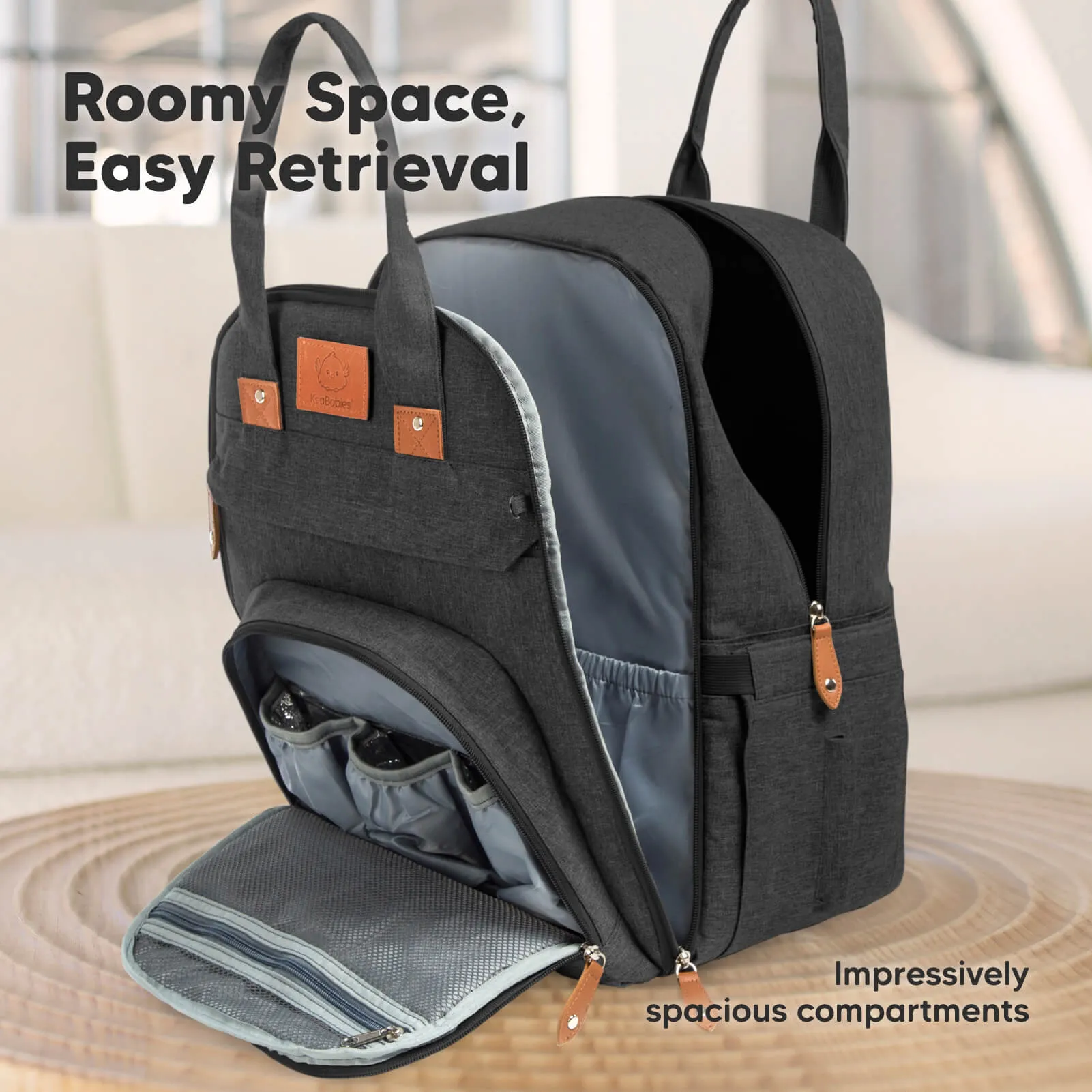 Rove Diaper Bag (Charcoal)