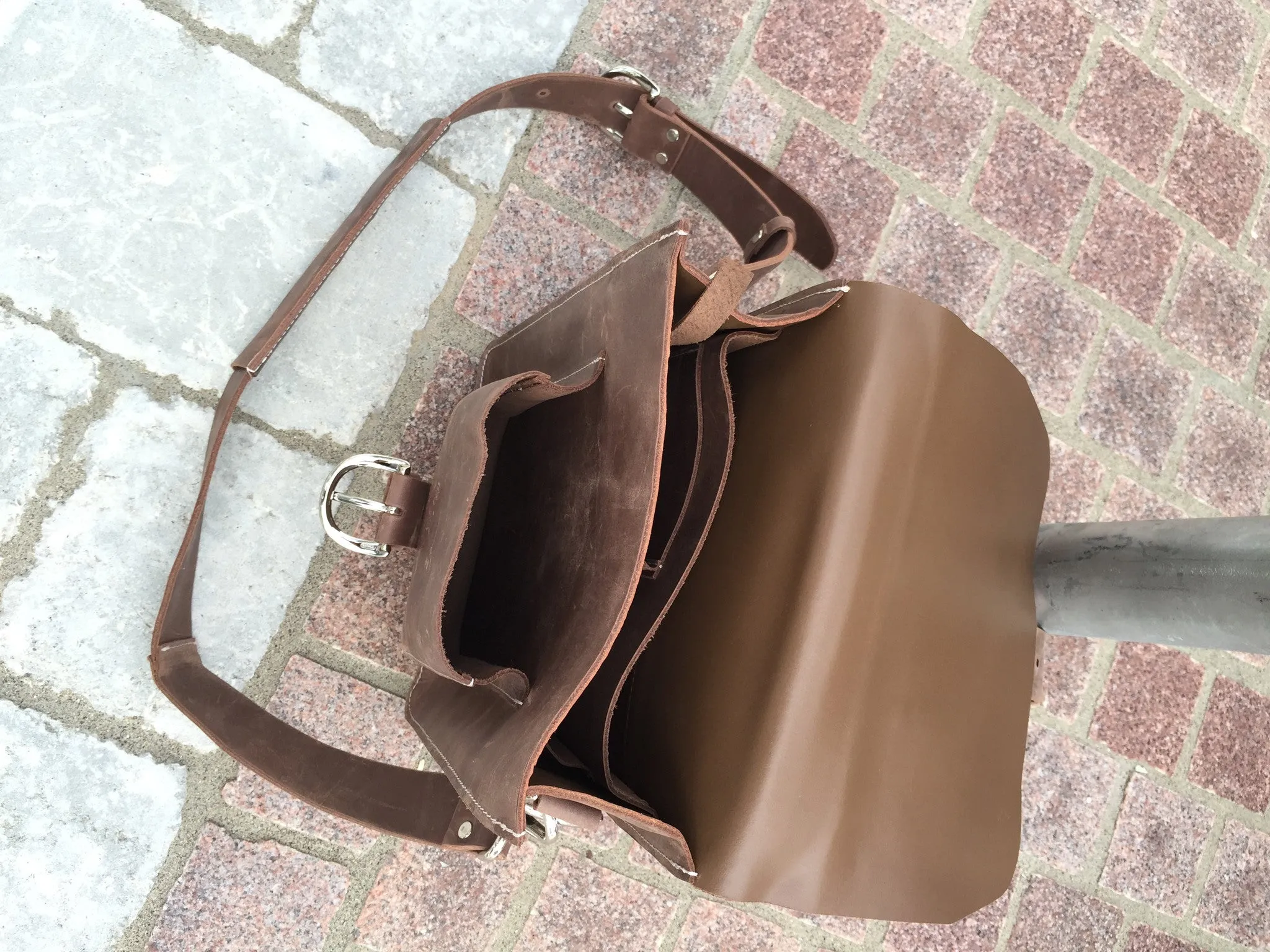 Satchel / Leather Messenger Bag - Light Brown