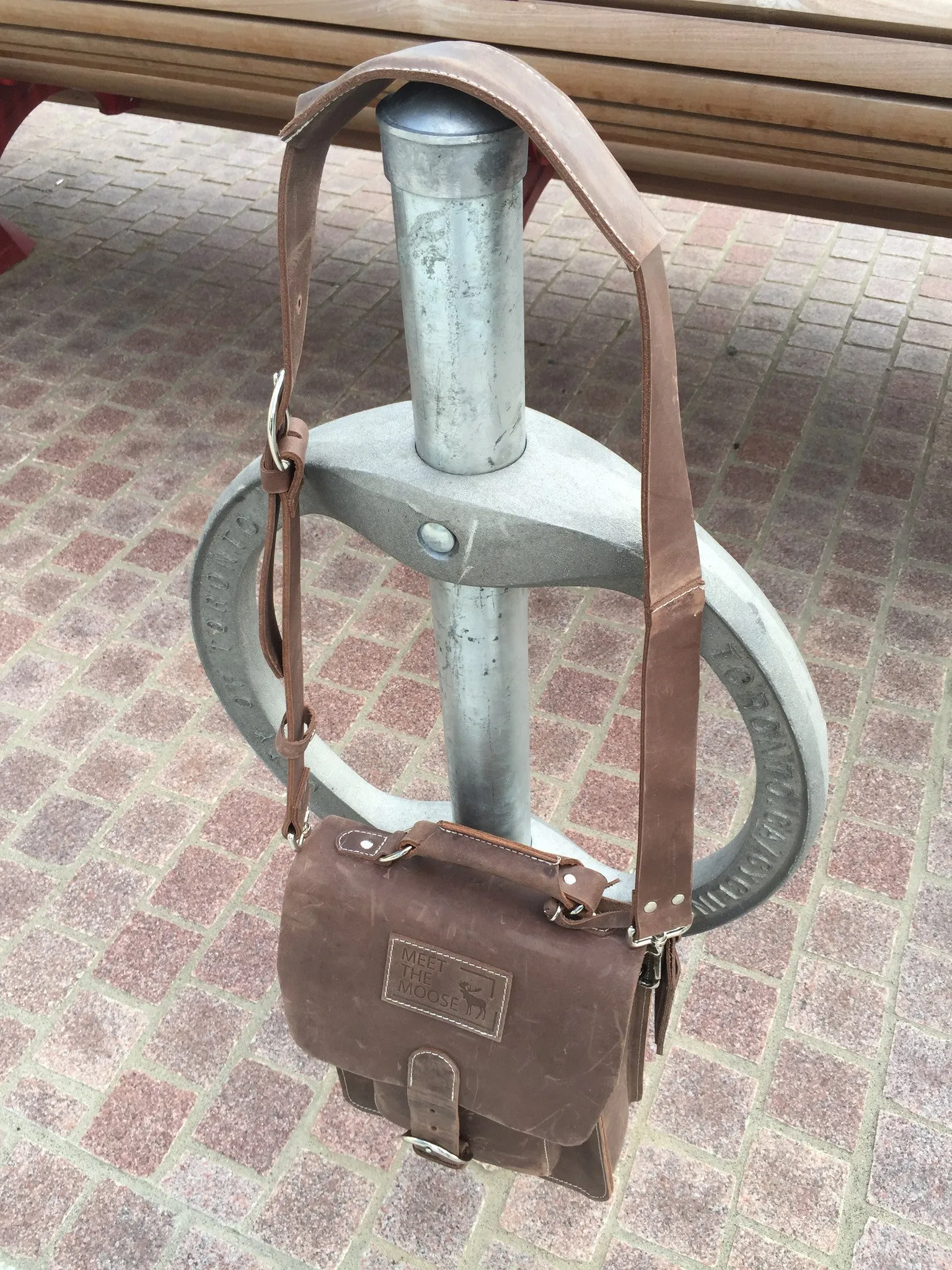 Satchel / Leather Messenger Bag - Light Brown