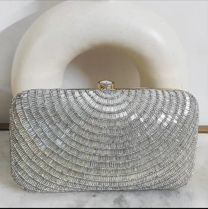 Silver Cleopatra Clutch