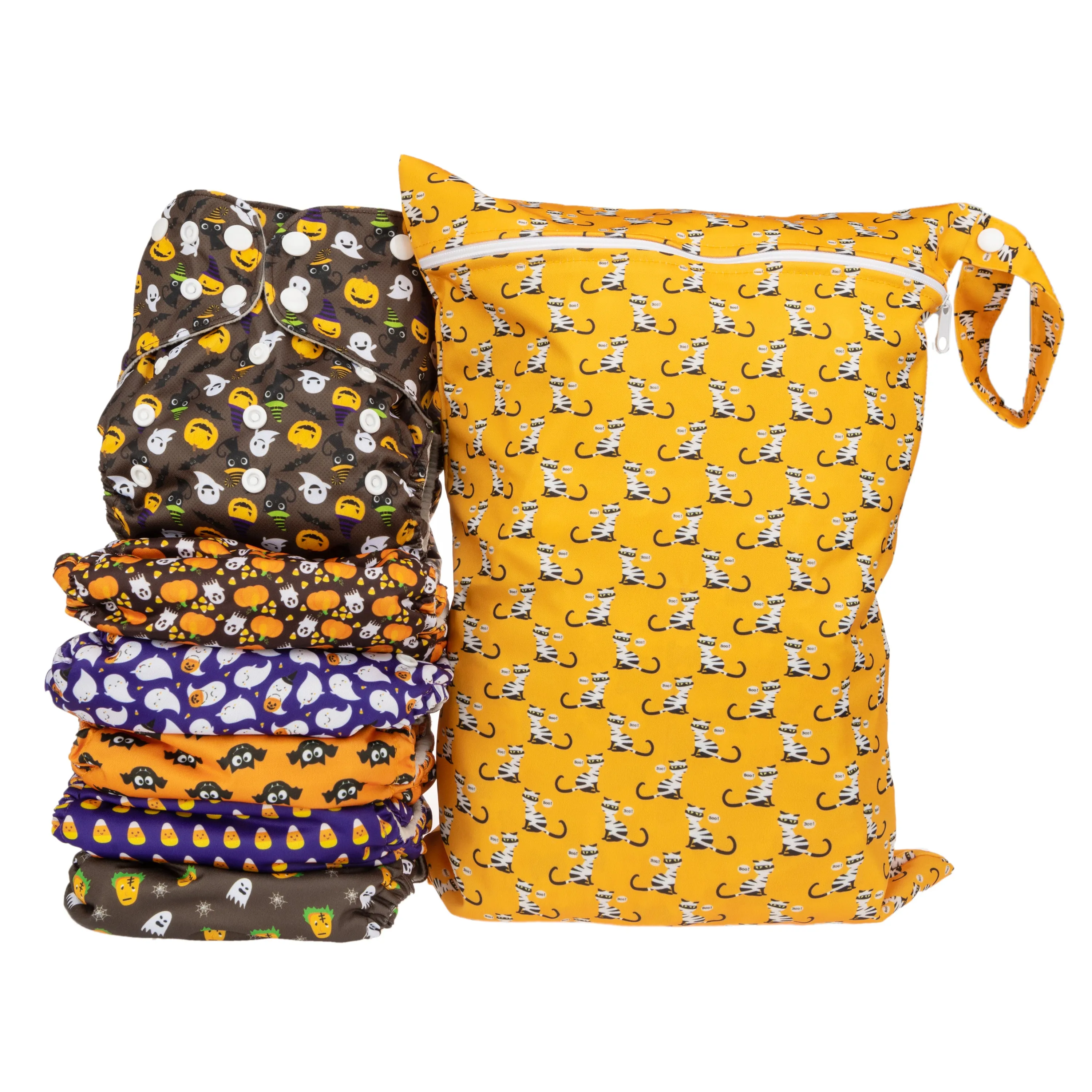 Simple Being Halloween Print Unisex Reusable Baby Cloth Diapers