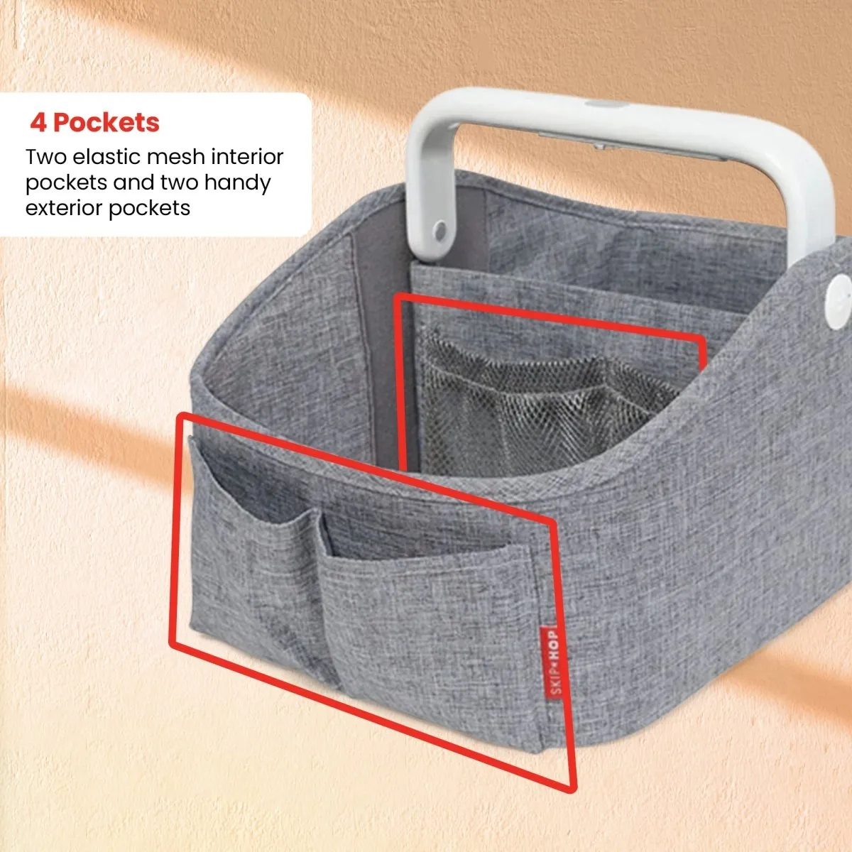 Skip Hop Light Up Diaper Caddy Diaper Changing Kits - Grey