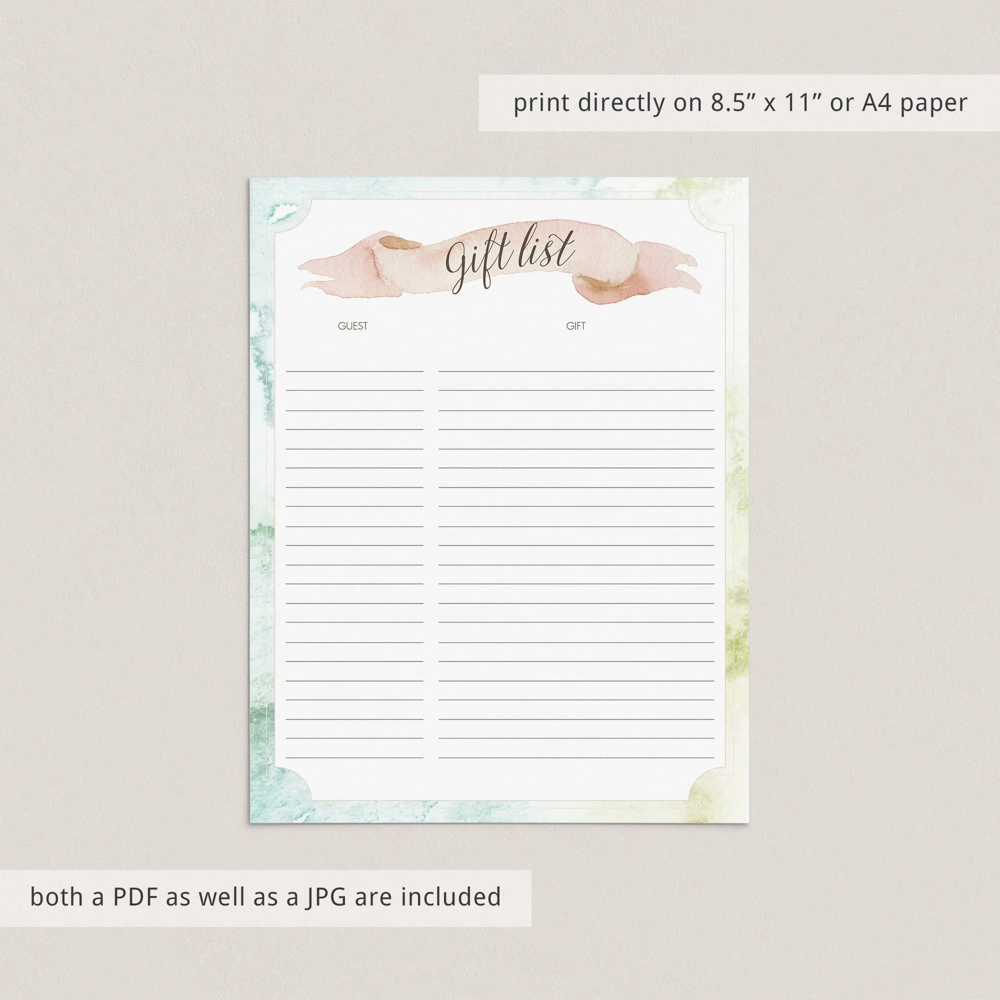 Spring Baby Shower Party Pack Printables