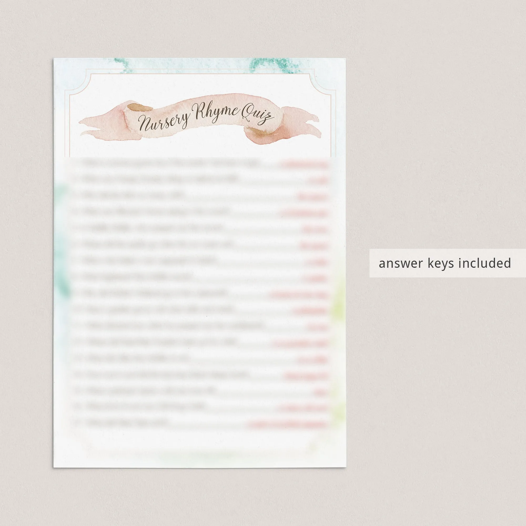 Spring Baby Shower Party Pack Printables