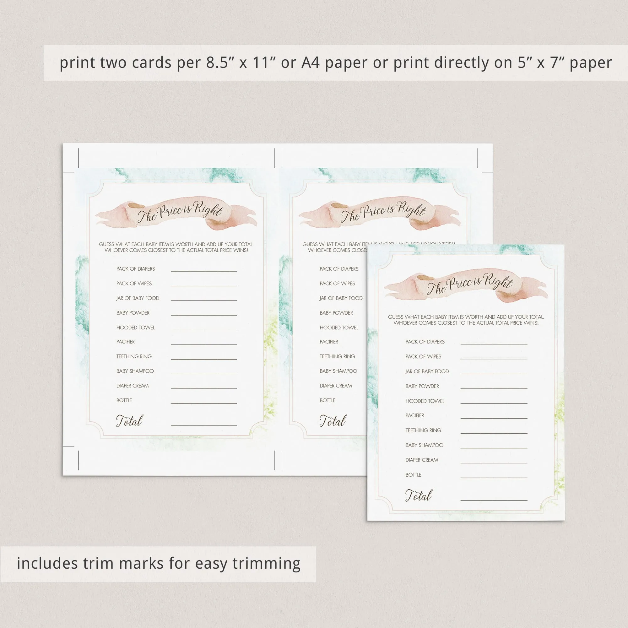 Spring Baby Shower Party Pack Printables