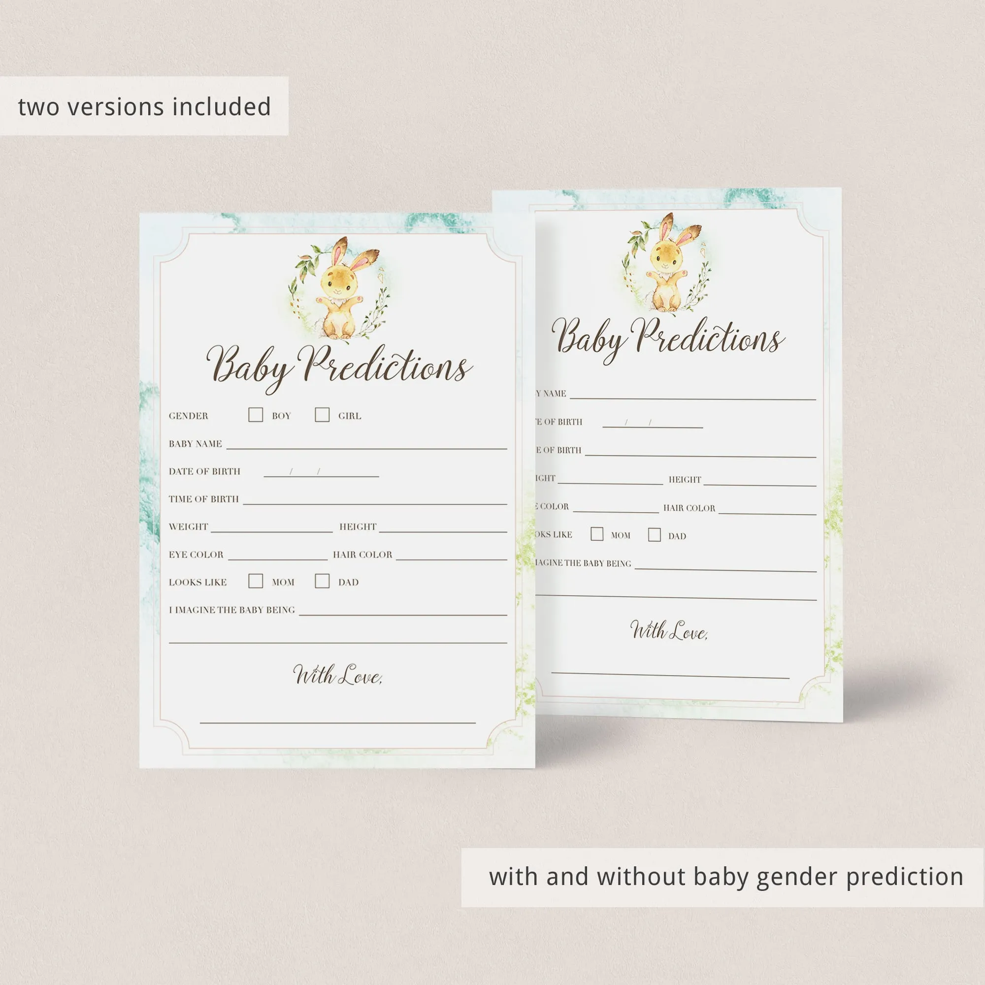Spring Baby Shower Party Pack Printables