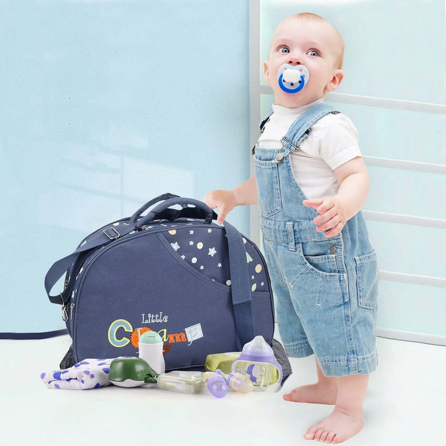 Starry Navy Blue Diaper Bag