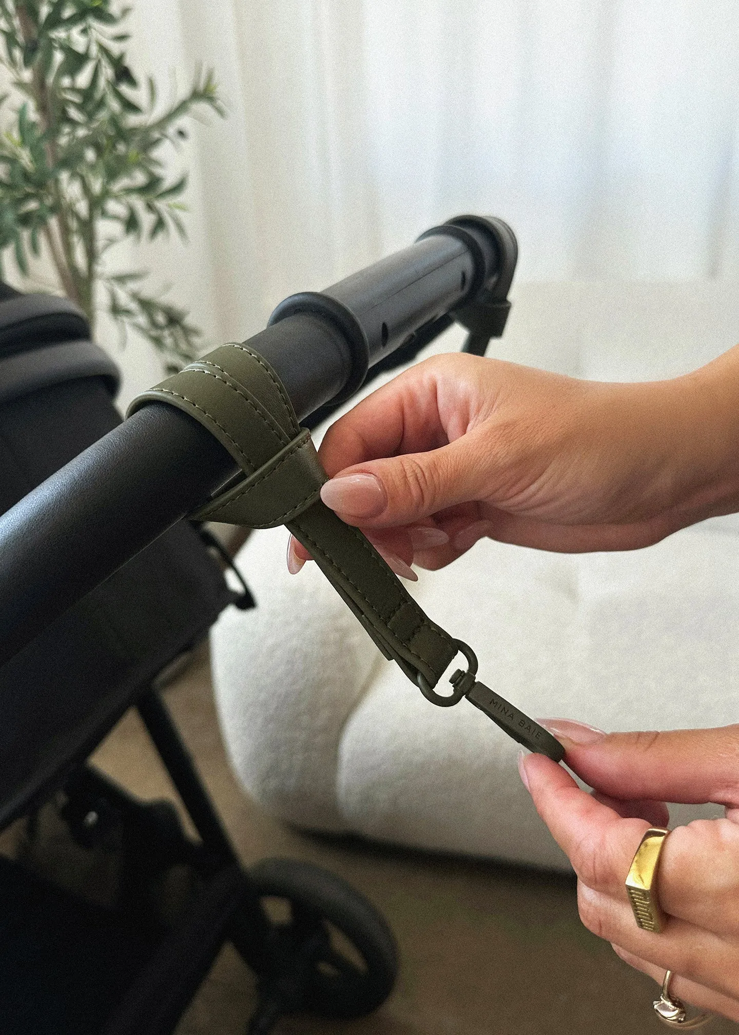 Stroller Hooks (Nappa Vegan Leather)