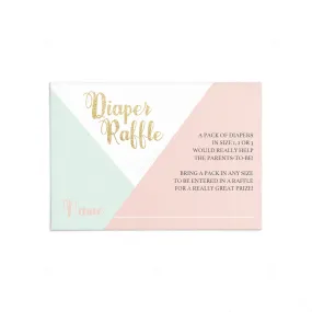 Template for Baby Shower Diaper Raffle Ticket