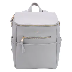 The Capri - Vegan Leather Diaper Bag - Stone