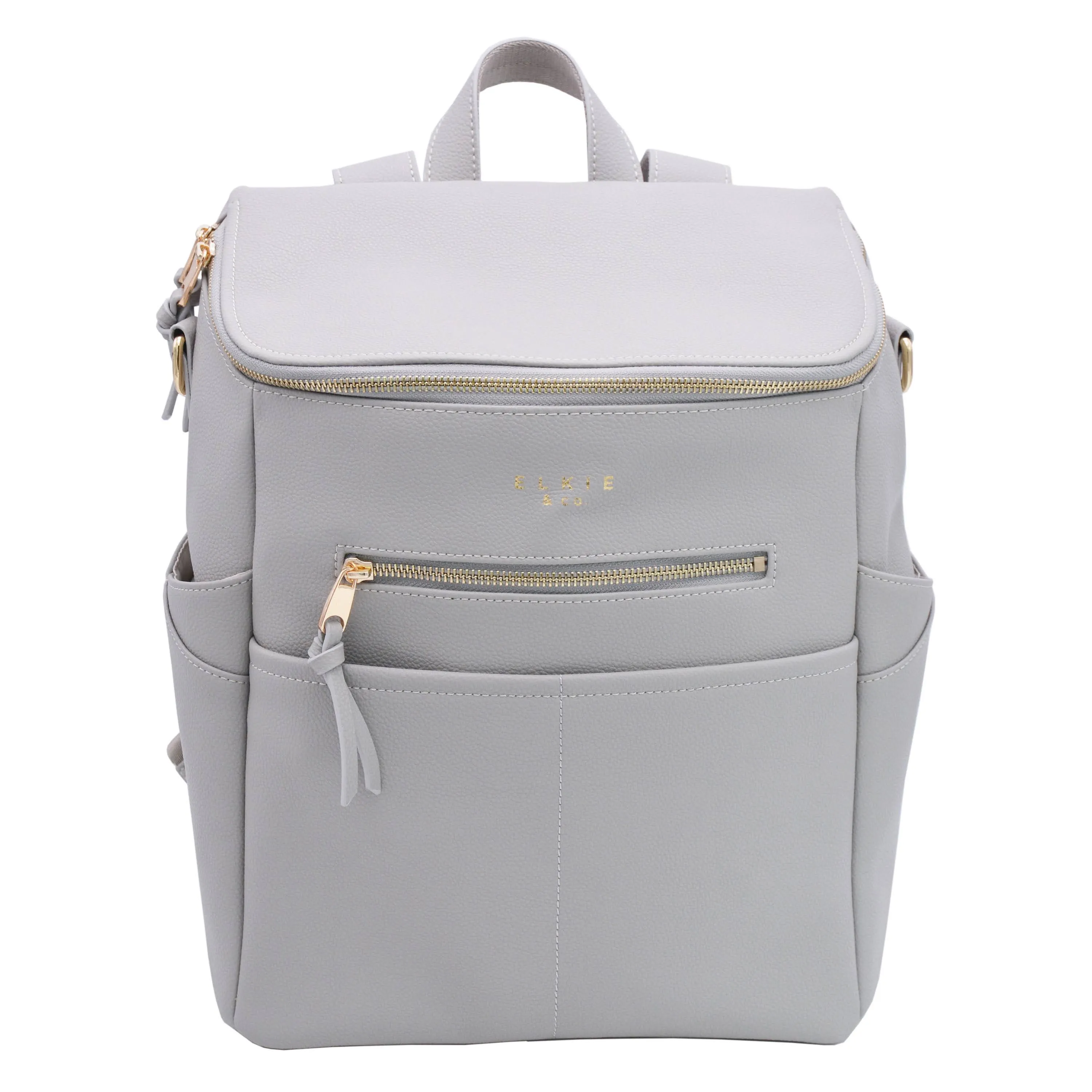 The Capri - Vegan Leather Diaper Bag - Stone