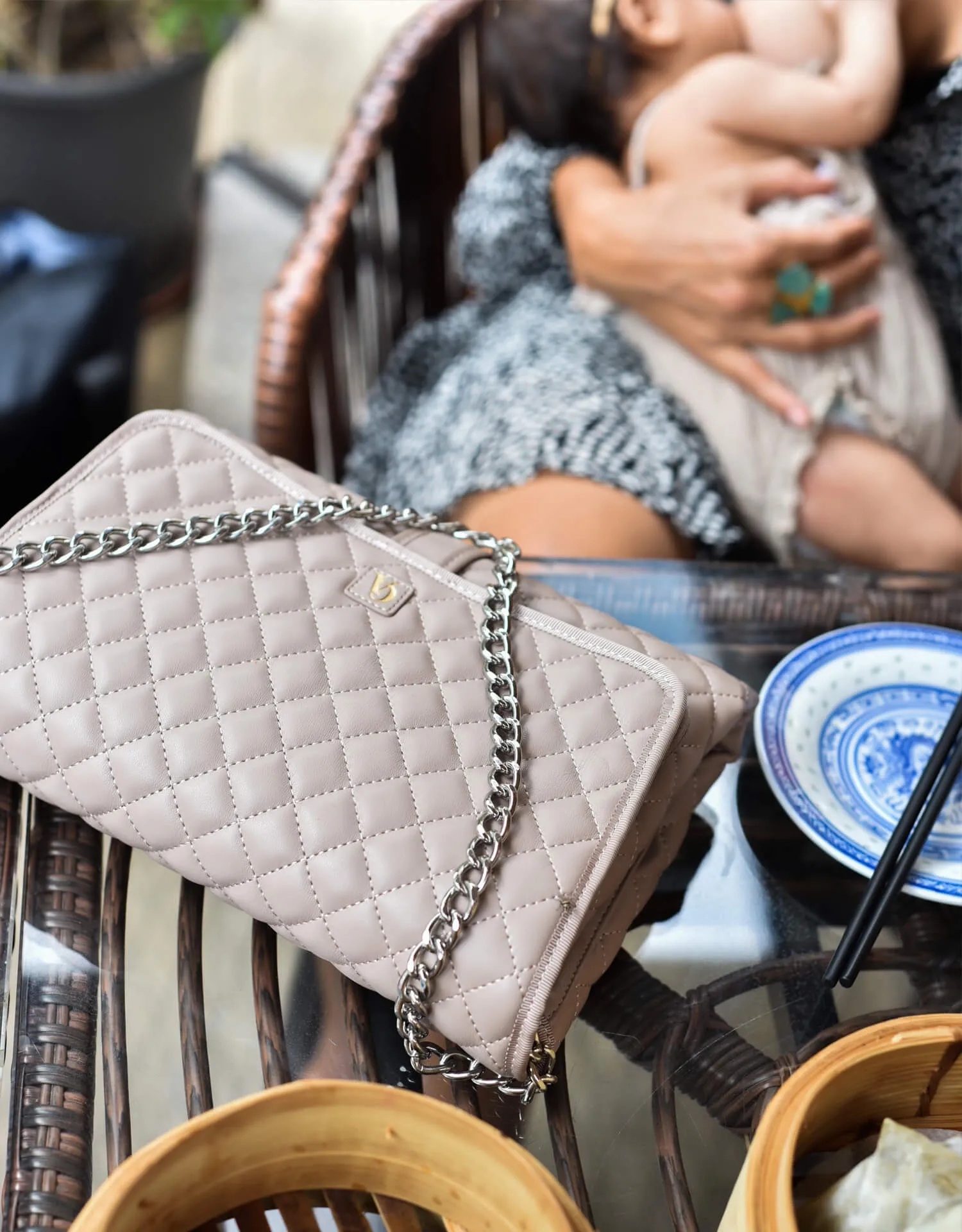 The Original 'CA' Vegan Leather Diaper Bag - Neutral