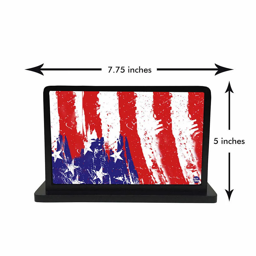 Tissue Holder Paper Napkin Stand - Colorful String Pennants Flags