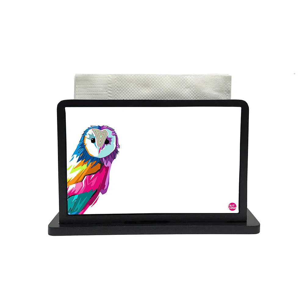 Tissue Holder Paper Napkin Stand - POP Art Owl