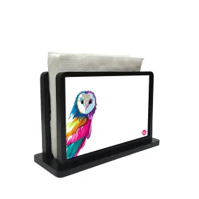 Tissue Holder Paper Napkin Stand - POP Art Owl