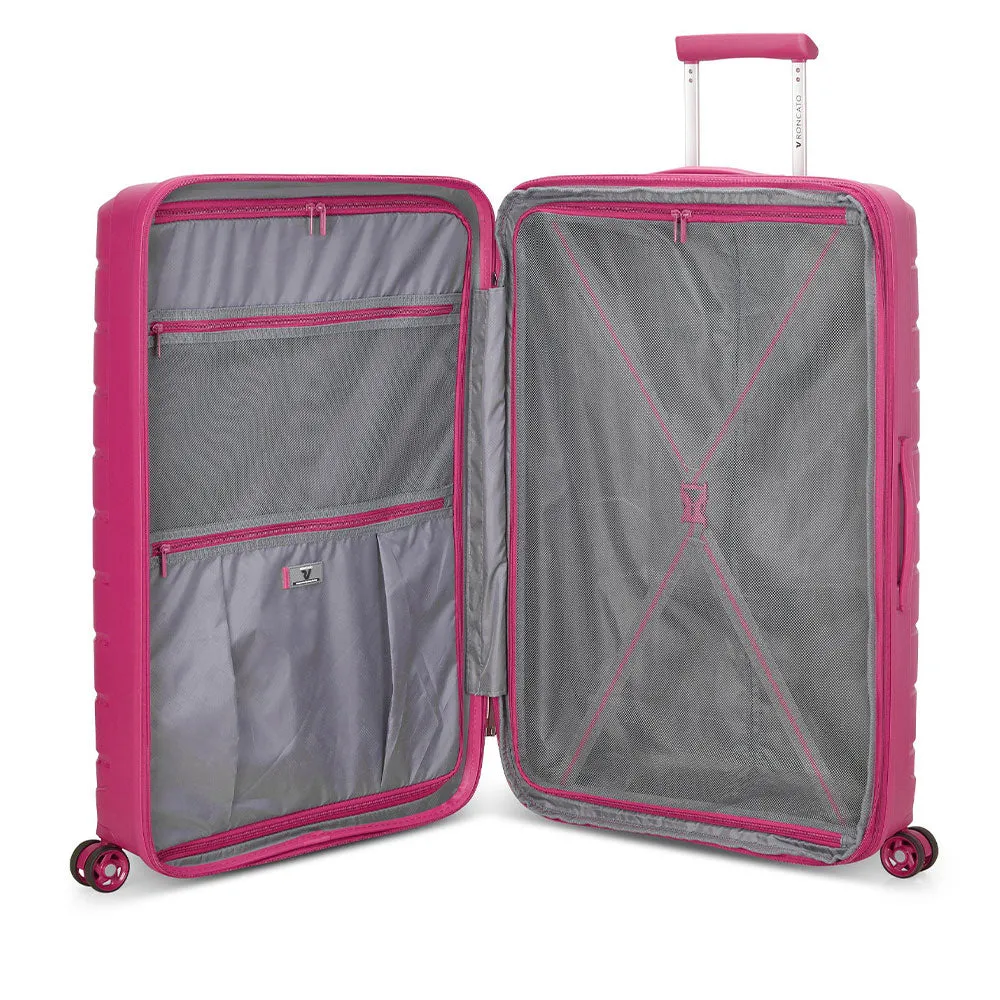 Trolley Grande Espandibile Rigido RONCATO 78 cm 4 Ruote Linea Butterfly Colore Magenta