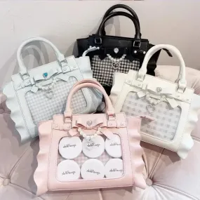 Uniwim Chic New Designed Ruffles Hand Bag for Women 2024 Japanese Solid PU Ita Bag All Match French Elegant Handbag Bolsos Сумка