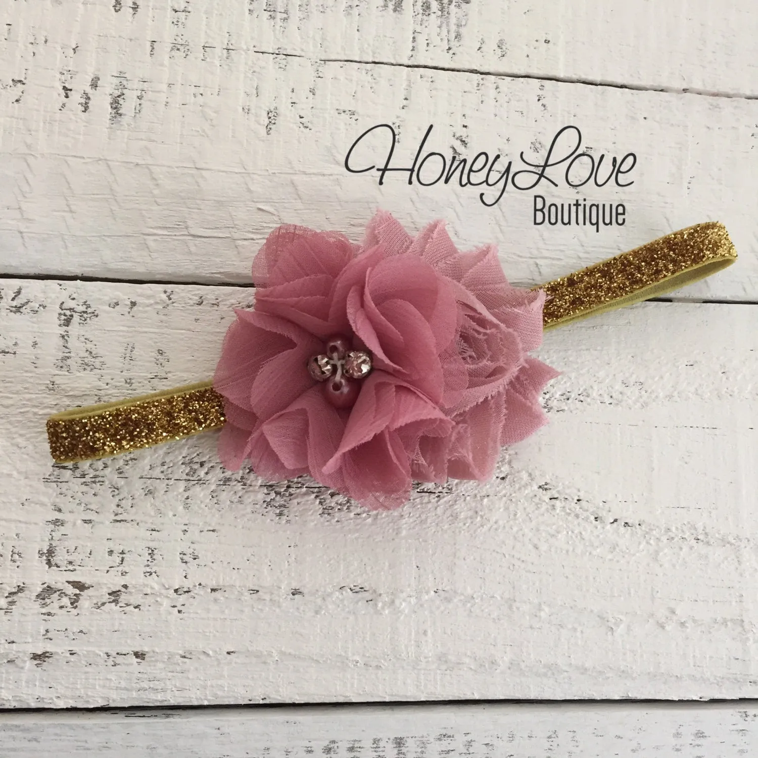 Vintage Pink tutu skirt bloomers and gold glitter headband