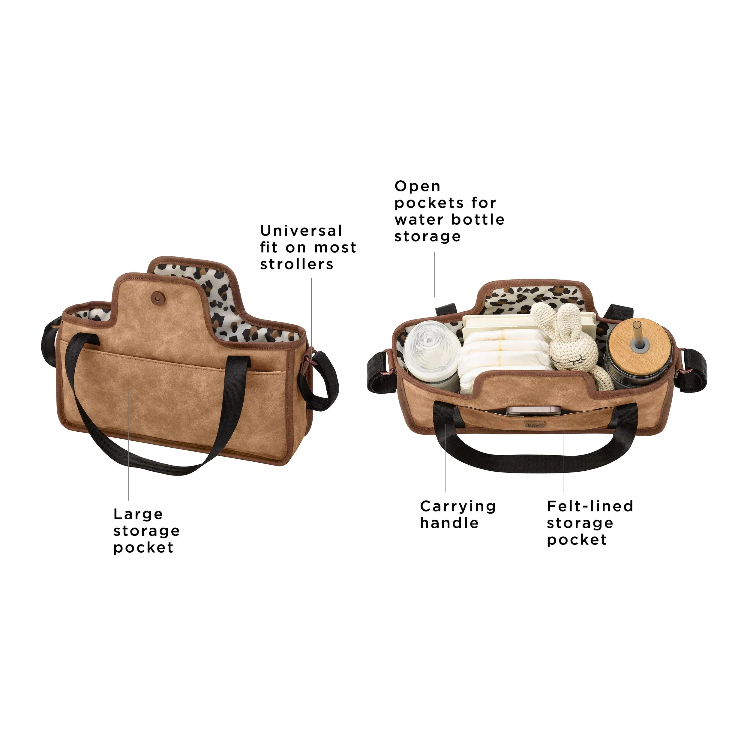 Wander Stroller Caddy in Brioche
